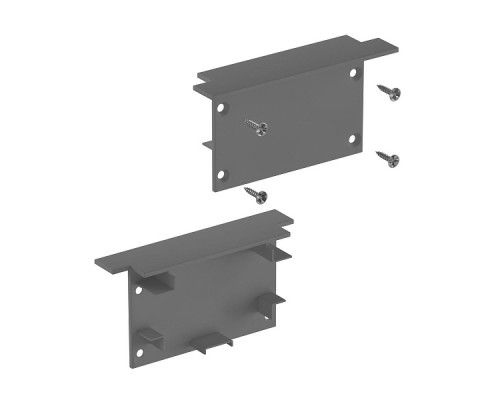 Комплект заглушек для встраиваемый профиля с фланцем 12955-Z Black