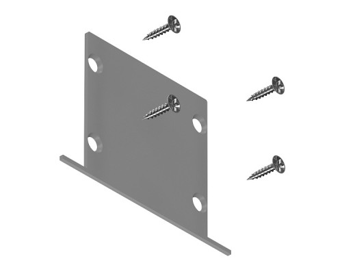 Комплект заглушек для встраиваемый профиля с фланцем 12855-Z Alum