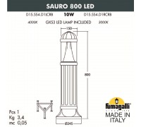 Садовый светильник-столбик FUMAGALLI SAURO 800 D15.554.000.VXD1L.CRB