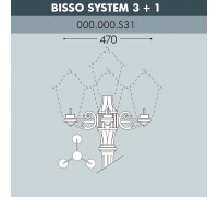 Консоль для паркового фонаря FUMAGALLI BISSO SYS 3L+1 000.000.S31.A0