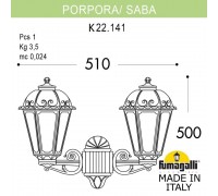 Светильник уличный настенный FUMAGALLI PORPORA/SABA K22.141.000.VXF1R