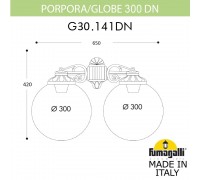 Светильник уличный настенный FUMAGALLI PORPORA/G300 G30.141.000.WXF1RDN