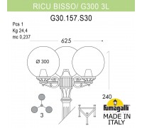 Садово-парковый фонарь FUMAGALLI RICU BISSO/G300 3L G30.157.S30.WYF1R