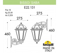 Светильник уличный настенный FUMAGALLI BISSO/SABA K22.131.000.BYF1R DN