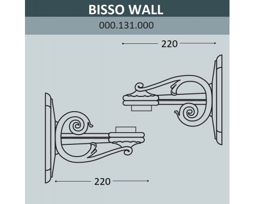 Консоль для паркового фонаря FUMAGALLI BISSO WALL 000.131.000.A0