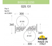 Светильник уличный настенный FUMAGALLI BISSO/G250 G25.131.000.BZE27