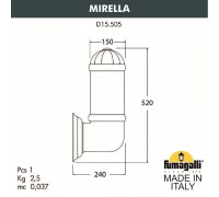 Светильник уличный настенный FUMAGALLI MIRELLA D15.505.000.VYF1R