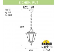 Подвесной уличный светильник FUMAGALLI SICHEM/RUT E26.120.000.VXF1R