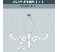 Консоль для паркового фонаря FUMAGALLI ADAM SYS 3L+1 000.000.M31.A0