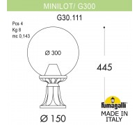 Ландшафтный фонарь FUMAGALLI MINILOT/G300. G30.111.000.VZF1R