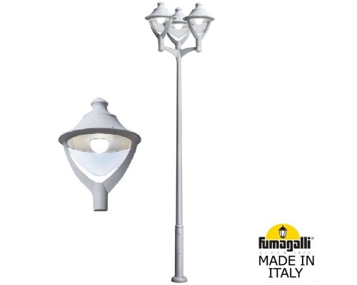 Парковый фонарь FUMAGALLI EKTOR 4000/MIDIPILAR/BEPPE 3L LED-HIP P50.372.A30.AXH27