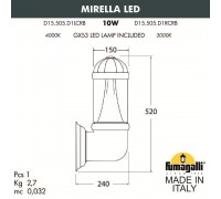 Светильник уличный настенный FUMAGALLI MIRELLA D15.505.000.BXD1L.CRB