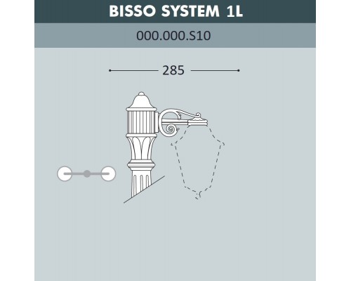 Консоль для паркового фонаря FUMAGALLI BISSO SYS 1L 000.000.S10.A0