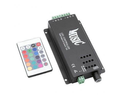 Аудиконтроллер RGB для светодиодной ленты SWG IR-RGB-12A-music 000935