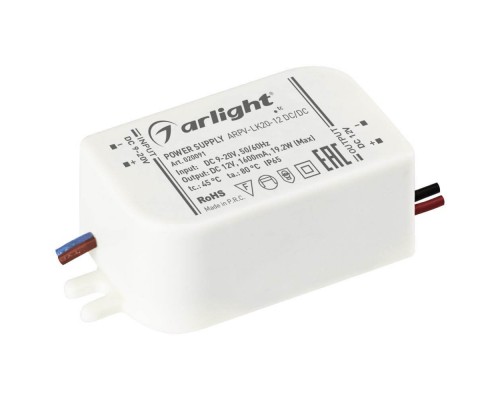 Блок питания Arlight ARPV-LK20-12 DC/DC 12V 19,2W IP65 1,6A 020091