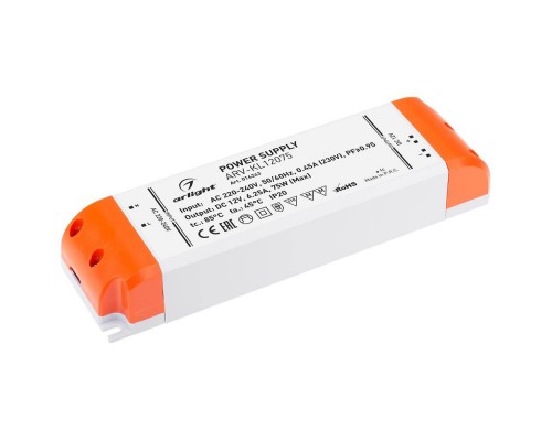 Блок питания Arlight ARV-KL12075 AC-DC 12V 75W IP20 6.25A 016243