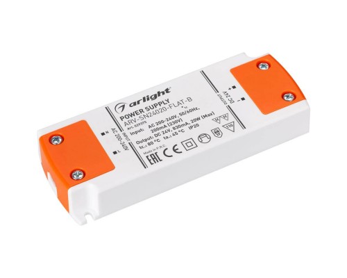 Блок питания Arlight ARV-SN24020-FLAT-B 24V 20W IP20 0,83A 029375