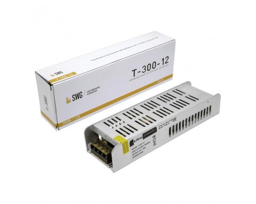 Блок питания SWG 12V 300W IP20 25A T-300-12 002381