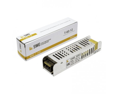 Блок питания SWG 12V 60W IP20 5A T-60-12 000418