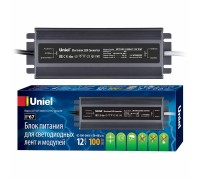 Блок питания Uniel 12V 100W IP67 8,3A UET-VAF-100A67 12V IP67 UL-00007576