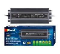 Блок питания Uniel 12V 60W IP67 5A UET-VAF-060A67 12V IP67 UL-00007575