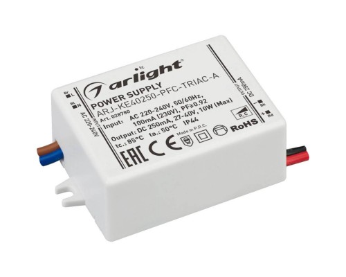 Драйвер Arlight ARJ-KE40250-PFC-Triac-A 27-40V 10W IP44 0,25A 028780