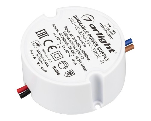 Драйвер Arlight  ARJ-KE42350-PFC-Triac-R 27-42V 15W IP44 0,35A 028269