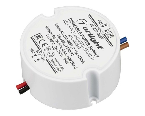 Драйвер Arlight ARJ-SP-39400-PFC-Triac-R 27-39V 15W IP44 0,4A 040963