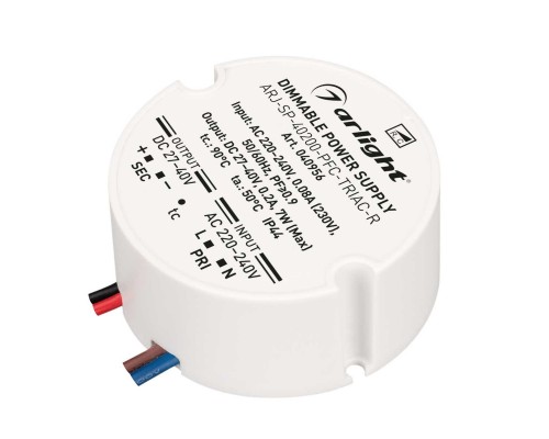 Драйвер Arlight ARJ-SP-40200-PFC-Triac-R 27-40V 7W IP44 0,2A 040956