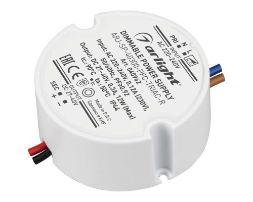 Драйвер Arlight ARJ-SP-40300-PFC-Triac-R 27-40V 12W IP44 0,3A 040962