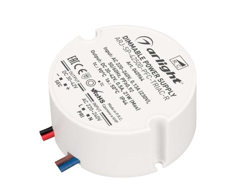 Драйвер Arlight ARJ-SP-42500-PFC-Triac-R 30-42V 21W IP44 0,5A 040964