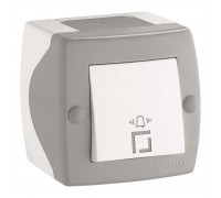 Кнопка звонка Mono Electric Octans IP20 бело-серый 104-020001-107