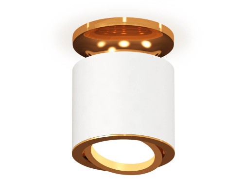 Комплект накладного поворотного светильника Ambrella light XS7401120 SWH/PYG белый песок/золото желтое полированное MR16 GU5.3 (N7929, C7401, N7004)