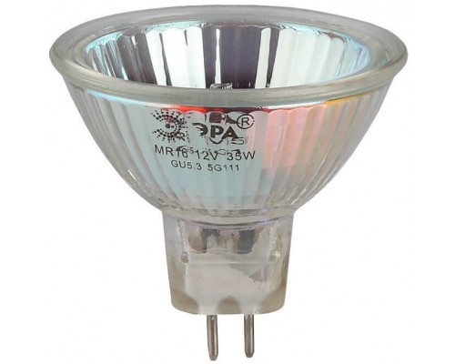 Лампа галогенная ЭРА GU5.3 50W 2700K прозрачная GU5.3-JCDR (MR16) -50W-230V-CL C0027365