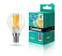 Лампа светодиодная Camelion E14 12W 4500K LED12-G45-FL/845/E14 13713