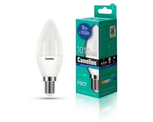 Лампа светодиодная Camelion E14 12W 6500K LED12-C35/865/E14 13691