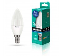 Лампа светодиодная Camelion E14 8W 6500K LED8-C35/865/E14 13370