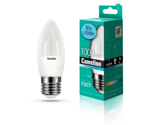 Лампа светодиодная Camelion E27 12W 4500K LED12-C35/845/E27 13690