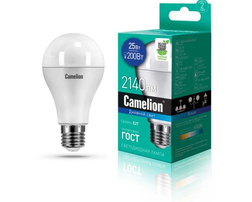 Лампа светодиодная Camelion E27 25W 6500K LED25-A65/865/E27 13573