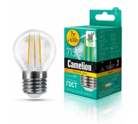 Лампа светодиодная Camelion E27 7W 3000K LED7-G45-FL/830/E27 13457