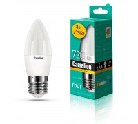 Лампа светодиодная Camelion E27 8W 3000K LED8-C35/830/E27 12389