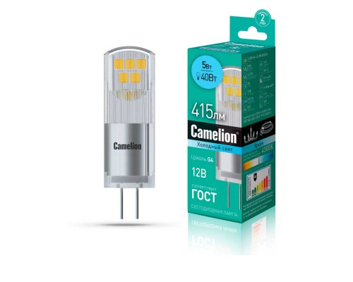 Лампа светодиодная Camelion G4 5W 4500K LED5-G4-JC-NF/845/G4 13750