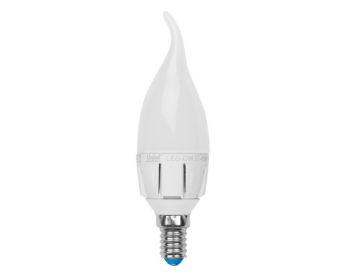 Лампа светодиодная диммируемая Uniel E14 6W 4500K матовая LED-CW37-6W/NW/E14/FR/DIM 08692