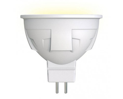 Лампа светодиодная диммируемая Uniel GU5.3 6W 3000K матовая LED-JCDR 6W/WW/GU5.3/FR/DIM PLP01WH UL-00003991