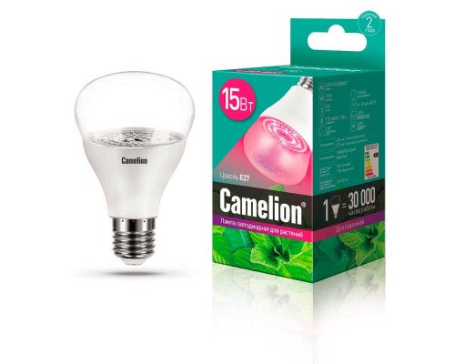 Лампа светодиодная для растений Camelion E27 15W LED15-PL/BIO/E27 12770