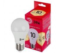 Лампа светодиодная ЭРА E27 10W 2700K матовая LED A60-10W-827-E27 R Б0049634