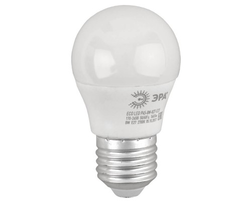 Лампа светодиодная ЭРА E27 8W 2700K матовая ECO LED P45-8W-827-E27 Б0030024