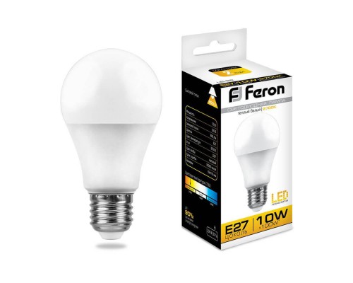 Лампа светодиодная Feron E27 10W 2700K Шар Матовая LB-92 25457