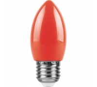 Лампа светодиодная Feron E27 1W красная LB-376 25928
