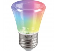 Лампа светодиодная Feron E27 1W RGB прозрачный LB-372 38131